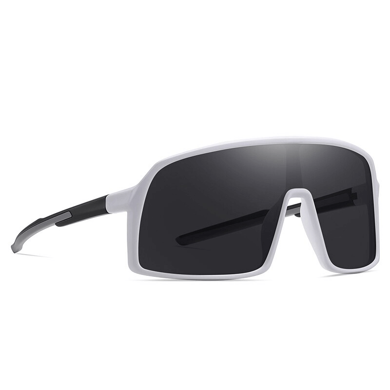 Unisex Sports Big Frame Windproof Goggles with UV400 TAC lenses, white acetate frame, ideal for style and protection - SF0955.